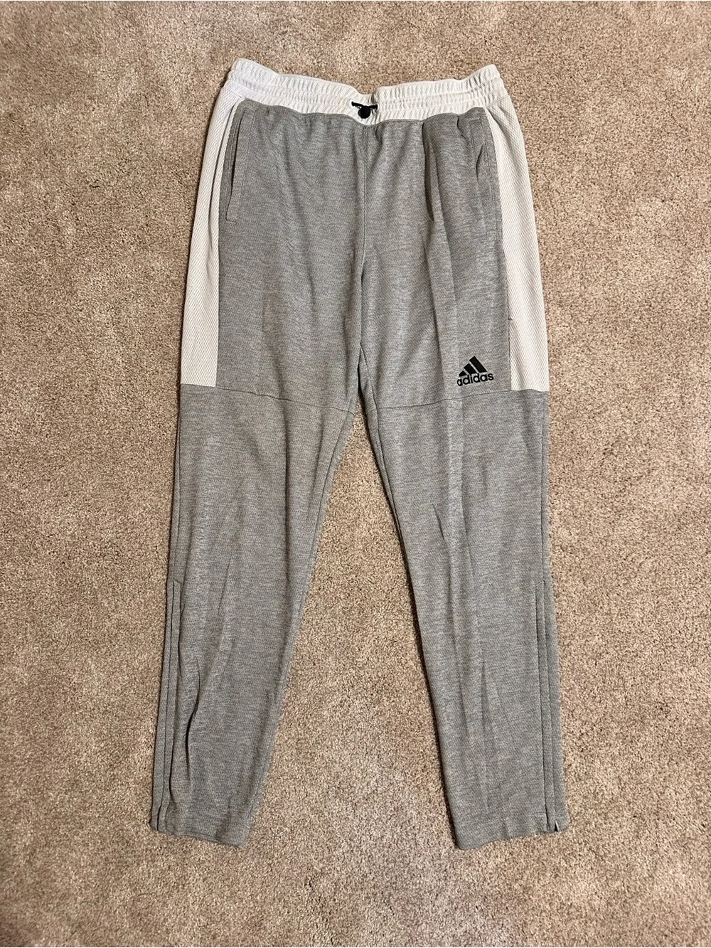 adidas Gray and White Men's Training Joggers